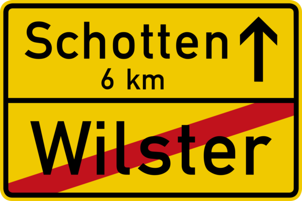 Straßenschild Ortstafel